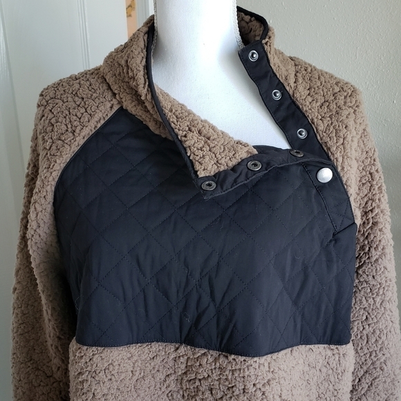 WHITE BIRCH FLEECE PULLOVER SZ XL TAN & BLACK - Picture 3 of 9